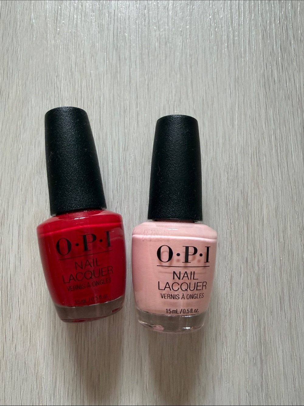 OPI Nail Lacquer Set - Bright Red & Soft Pink